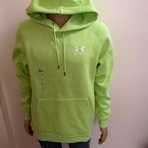 $60 UA Under Armour Men's Icon Fleece Hoodie 1373880 304 Morph Green Medium M